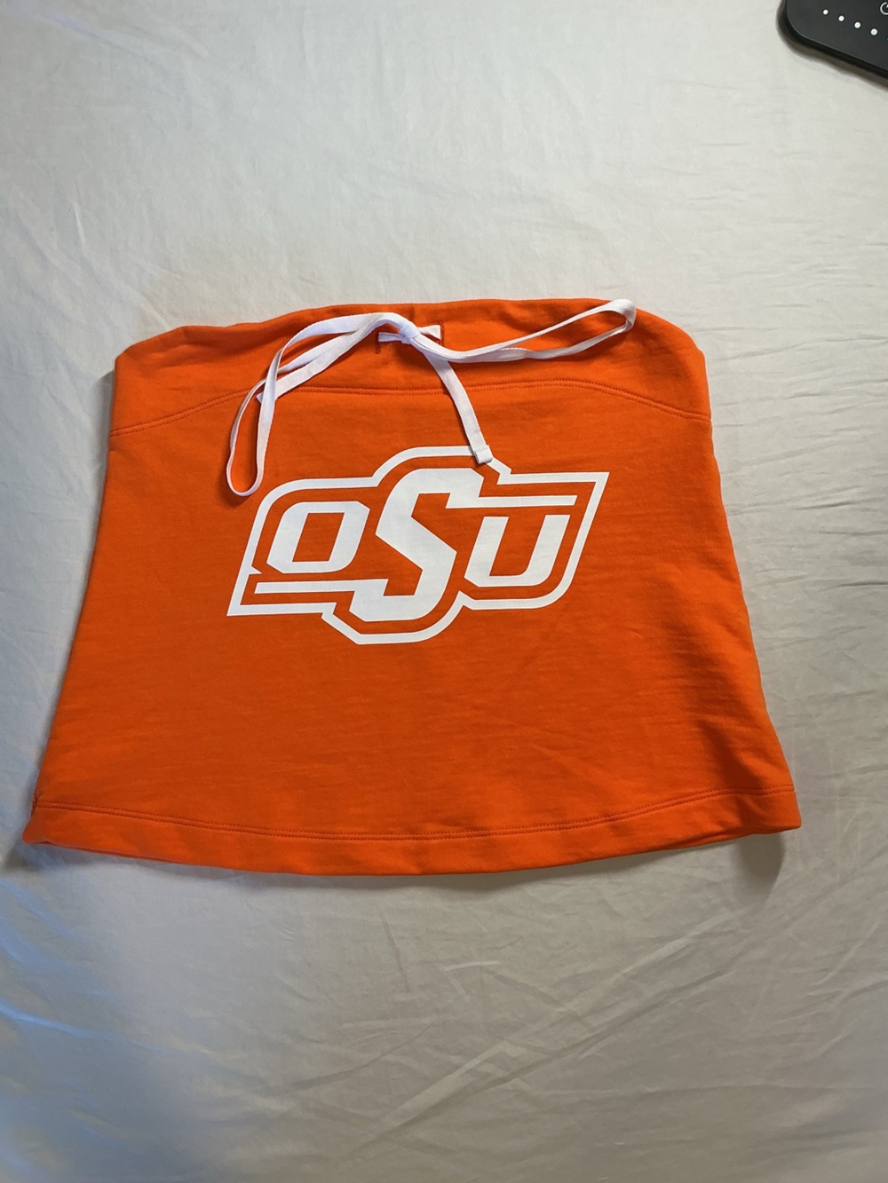 Women's Orange Mini Skirt with White OSU Logo